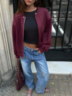 Purple Zip-Front Jacket in Purple
