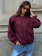 Purple Zip-Front Jacket in Purple