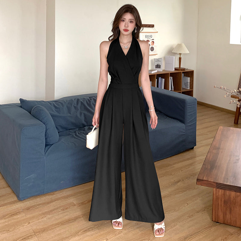 Aloyra Elara Halter Wide-Leg Jumpsuit model view 5