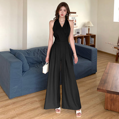 Aloyra Elara Halter Wide-Leg Jumpsuit model view 5