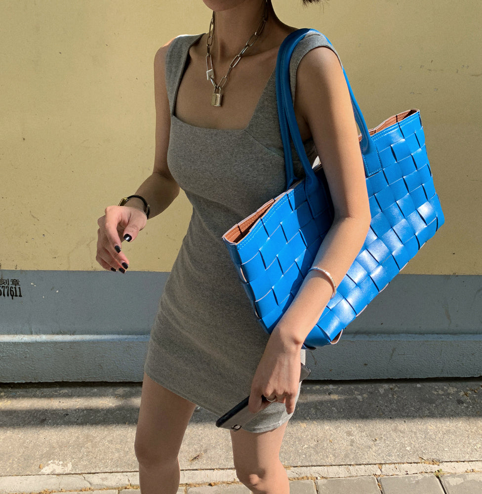 Aloyra Nora Square-Neck Mini Dress model view 3