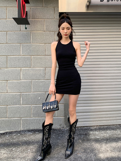 Aloyra Nyra Open-Back Mini Dress model view 4