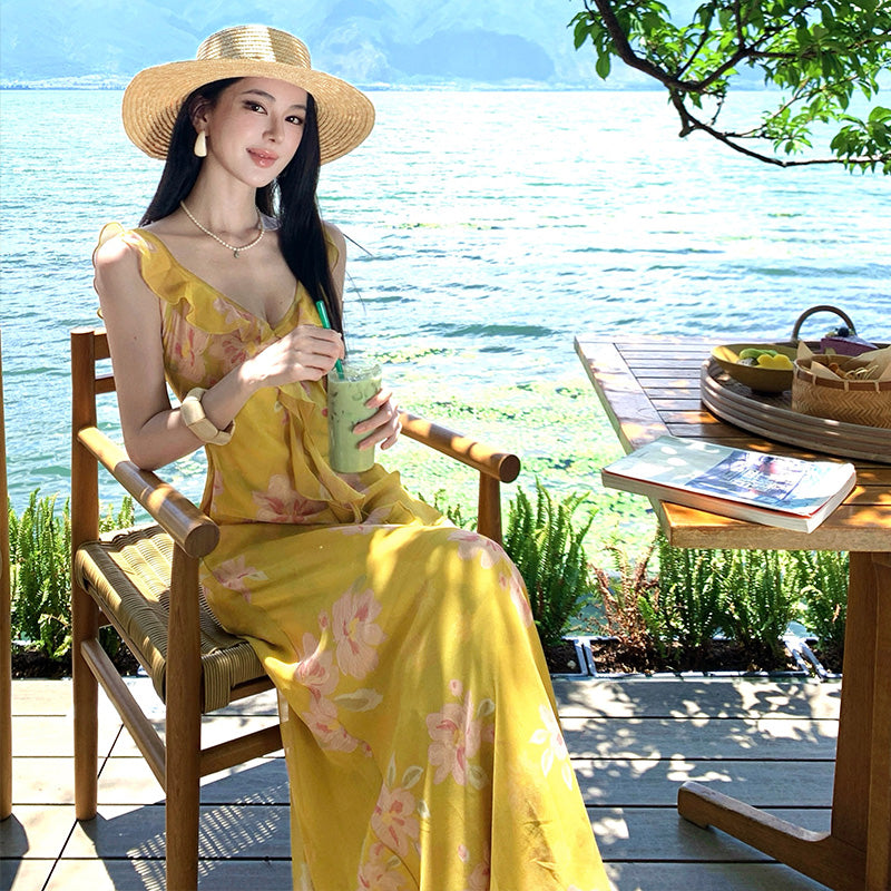 Aloyra Solene Floral Resort Maxi Dress model view 2