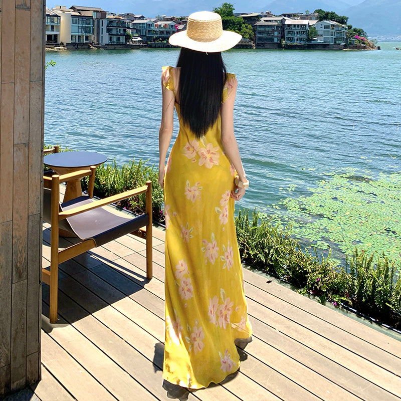 Aloyra Solene Floral Resort Maxi Dress model view 4