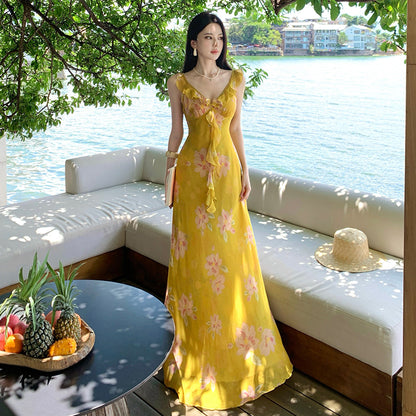 Aloyra Solene Floral Resort Maxi Dress model view 5