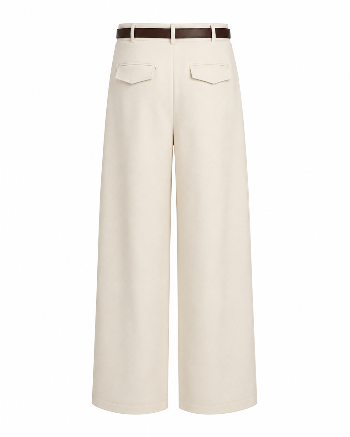 High-Rise Wide-Leg Tailored Pants in Apricot, product back