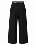 High-Rise Wide-Leg Tailored Pants in Black, product back