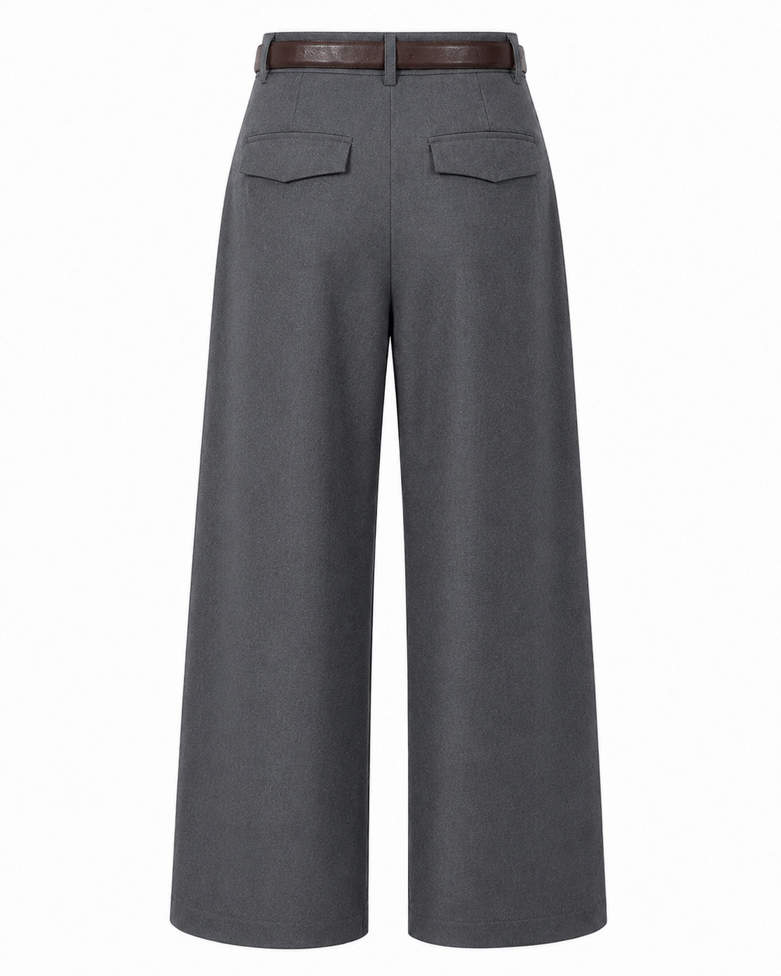 High-Rise Wide-Leg Tailored Pants in Gray, product back