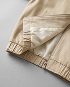 Cotton Harrington Jacket — Khaki, hem detail