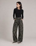 Camo Cargo Wide-Leg Jeans — Camo, model main view