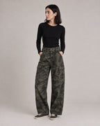 Camo Cargo Wide-Leg Jeans — Camo, model main view