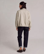 Cotton Harrington Jacket — Khaki, model back view
