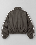Dark olive-gray jacket, back product view