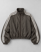 Dark olive-gray jacket, front product view