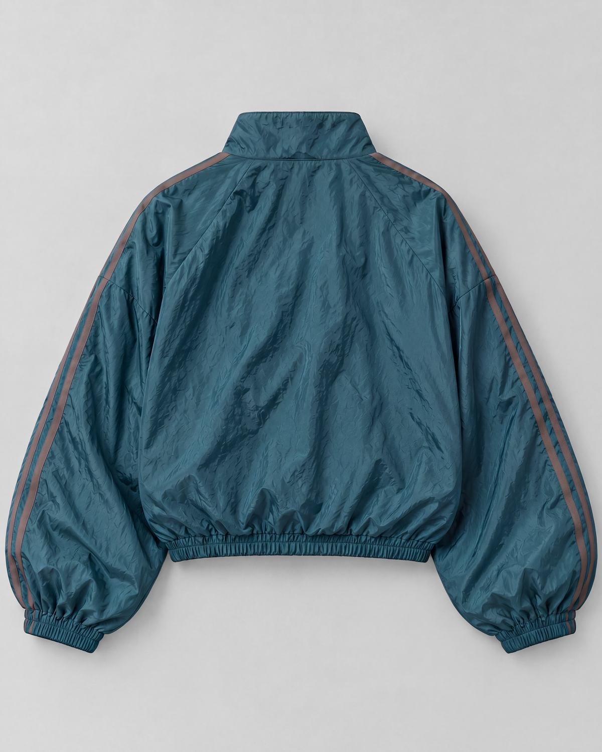 Deep teal jacket, back product view