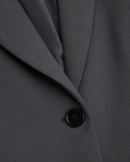 Relaxed Single-Breasted Blazer in Gray — detail