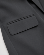 Relaxed Single-Breasted Blazer in Gray — detail