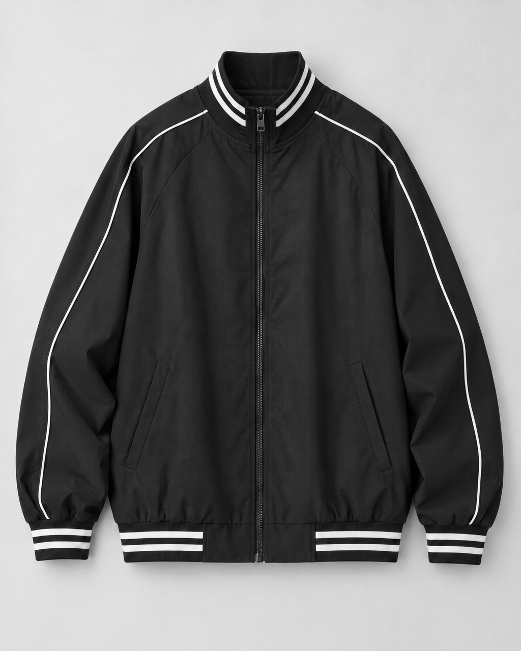 Black jacket, front product view
