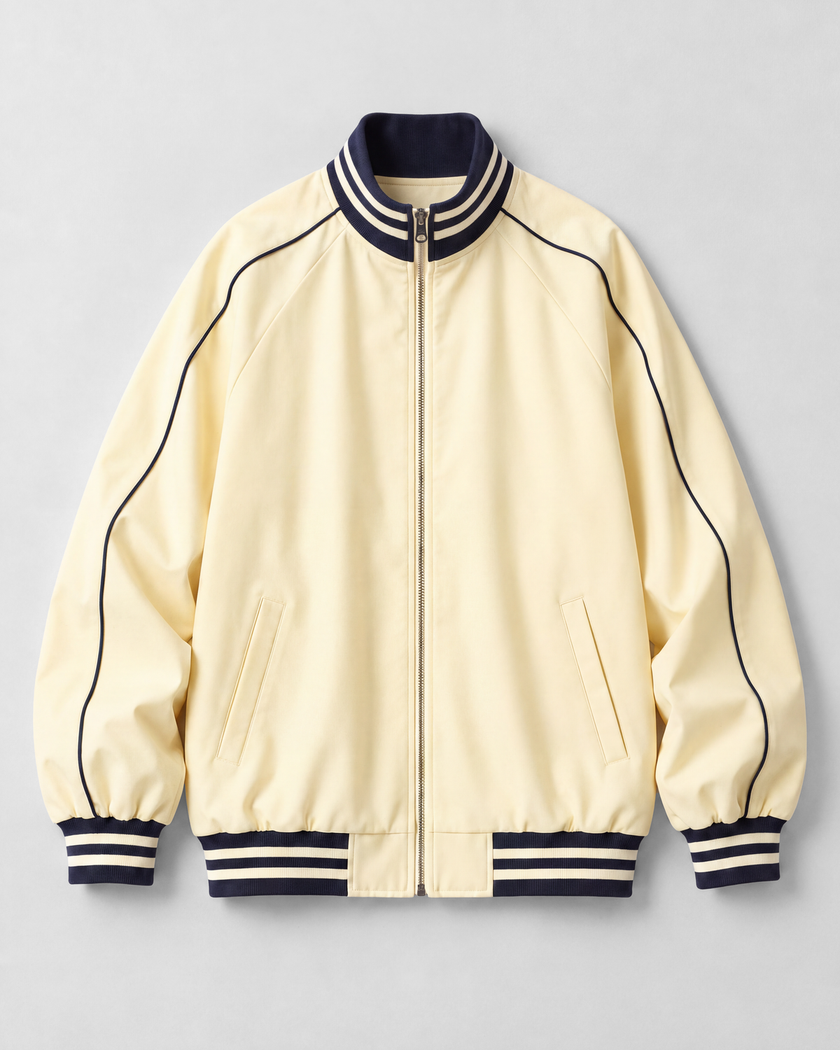 Pale yellow jacket, front product view