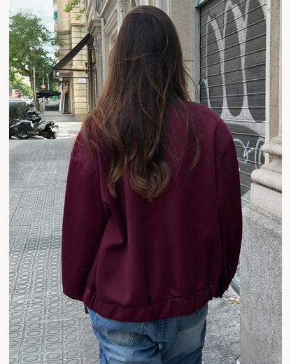 Burgundy Burgundy Zip-Front Jacket – alternate view 1