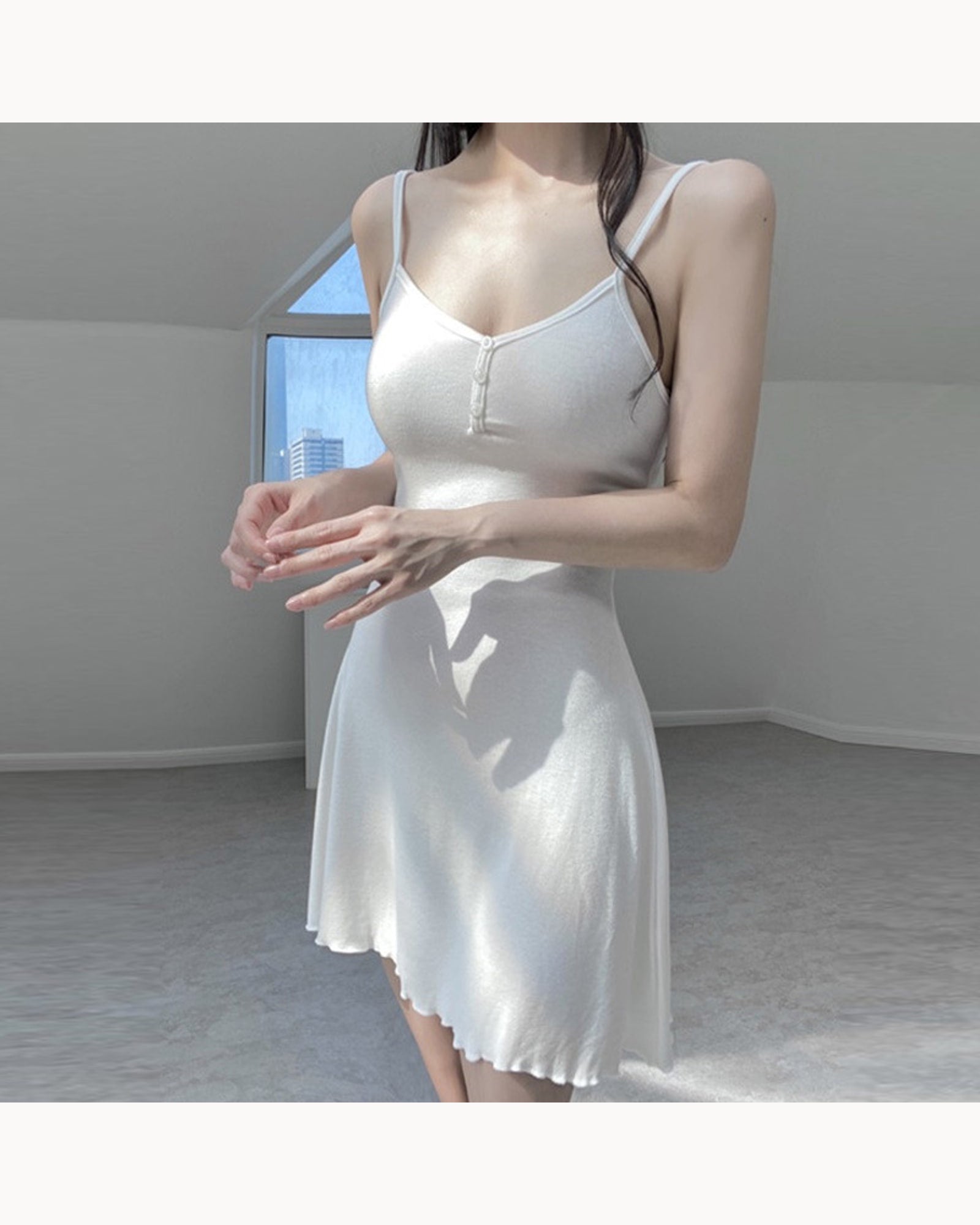 White Cardigan & Slip Dress Set – alternate view 2