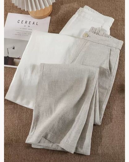 White Full Length High-Rise Straight-Leg Pants – alternate view 2