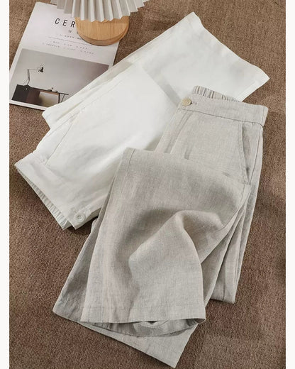 White Full Length High-Rise Straight-Leg Pants – alternate view 3