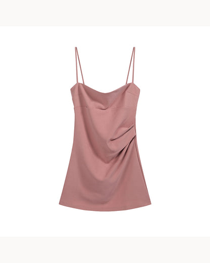 Black Ruched Cami Mini Dress – alternate view 4