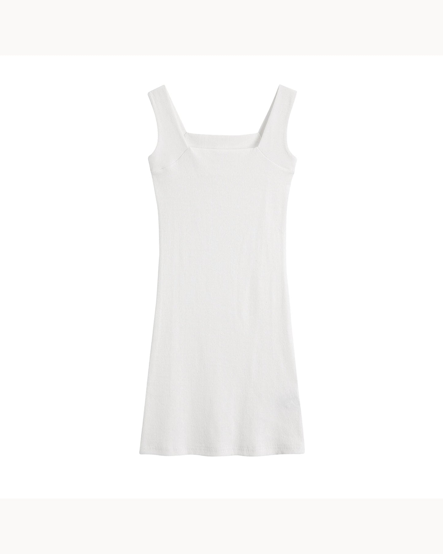 White Square-Neck Bodycon Mini Dress – alternate view 4